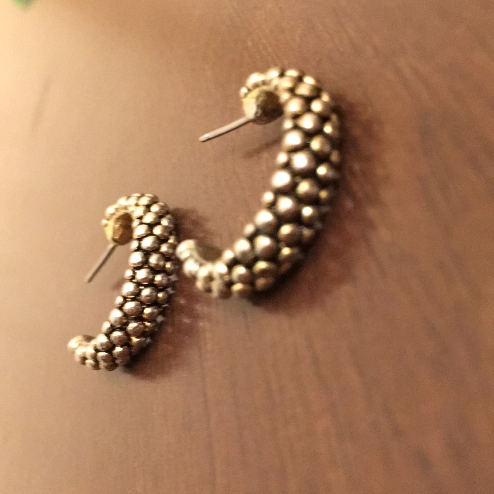 💎SALE💎 bumpy gold hoops